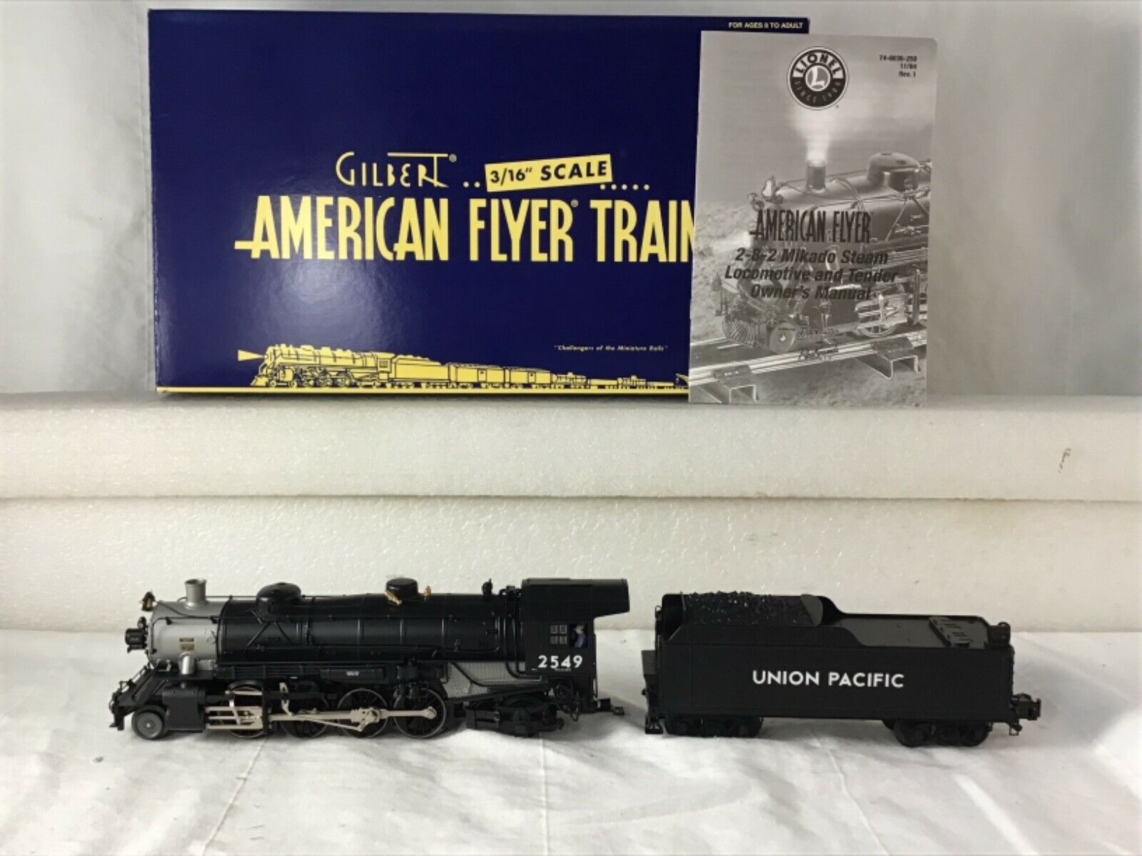 American Flyer S Scale 48041 Union Pacific 2-8-2 Mikado W Tmcc Railsounds 5 New