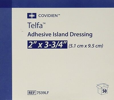 Covidien Telfa Adhesive Island Wound Dressing 2" X 3-3/4" 50 Count