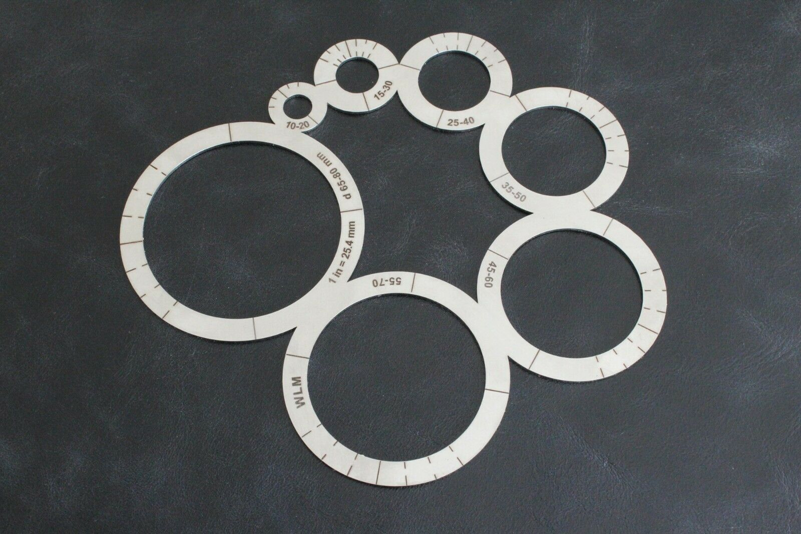 Steel Leather Corner Cutting Ruler Circles Stencil Leather Craft Template Circle